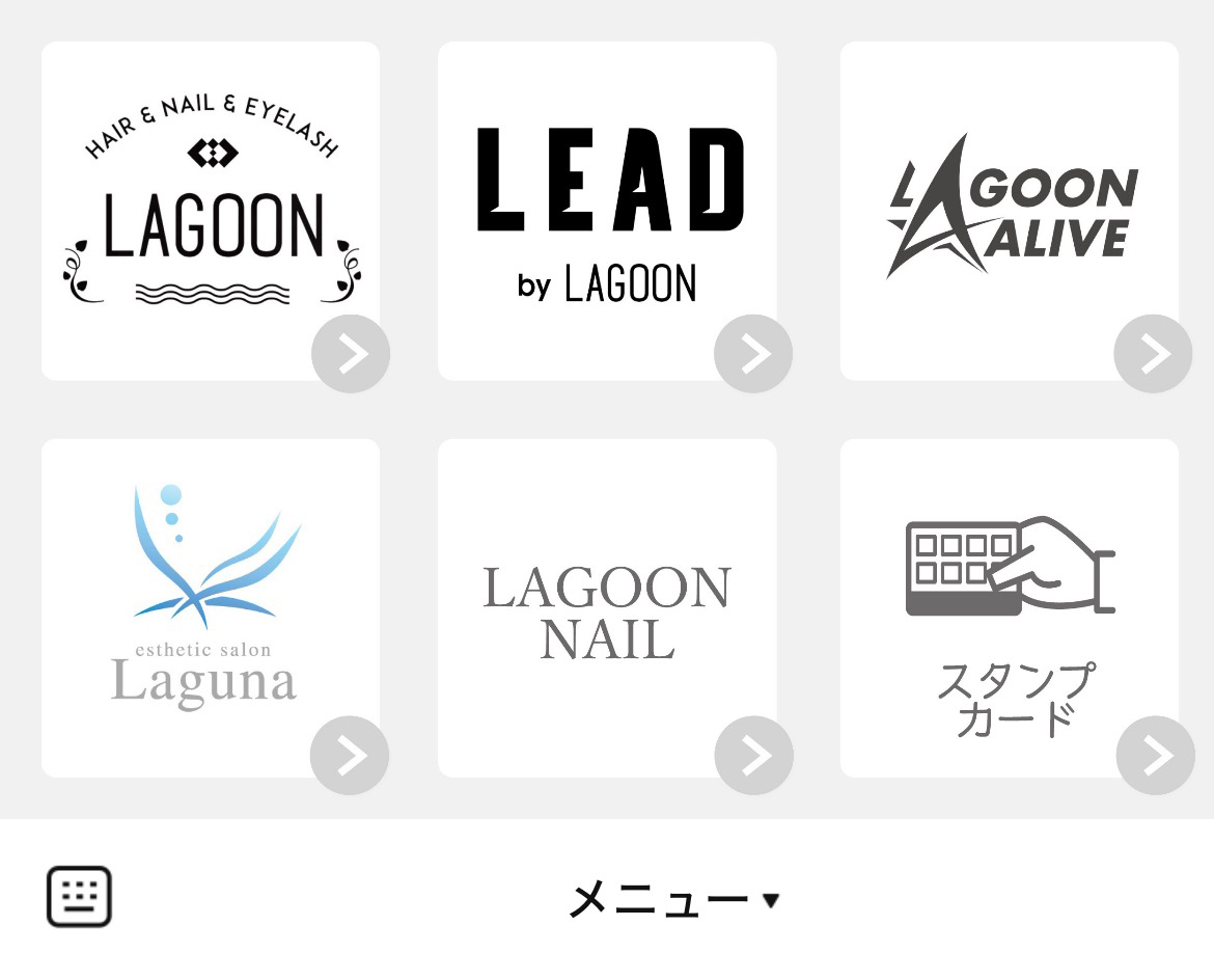 LAGOONのLINEリッチメニューデザインのサムネイル