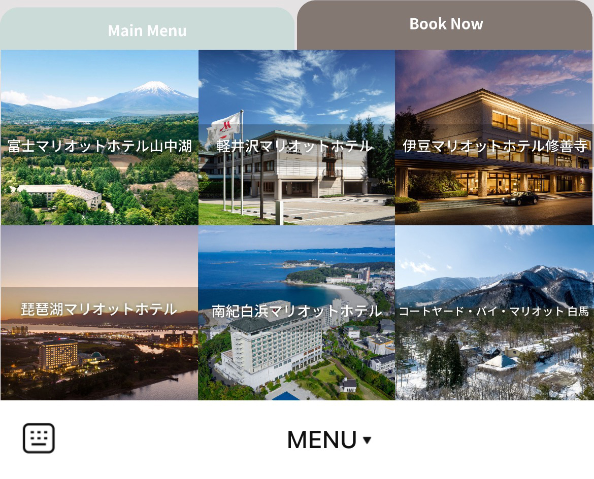 リゾート・マリオットのLINEリッチメニューデザイン_1