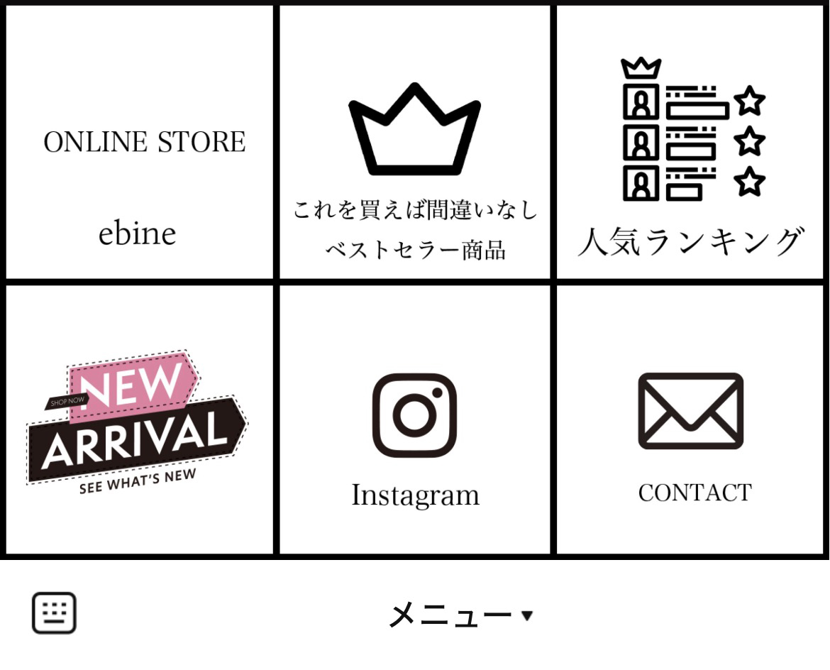 ebine_accessoryのLINEリッチメニューデザインのサムネイル