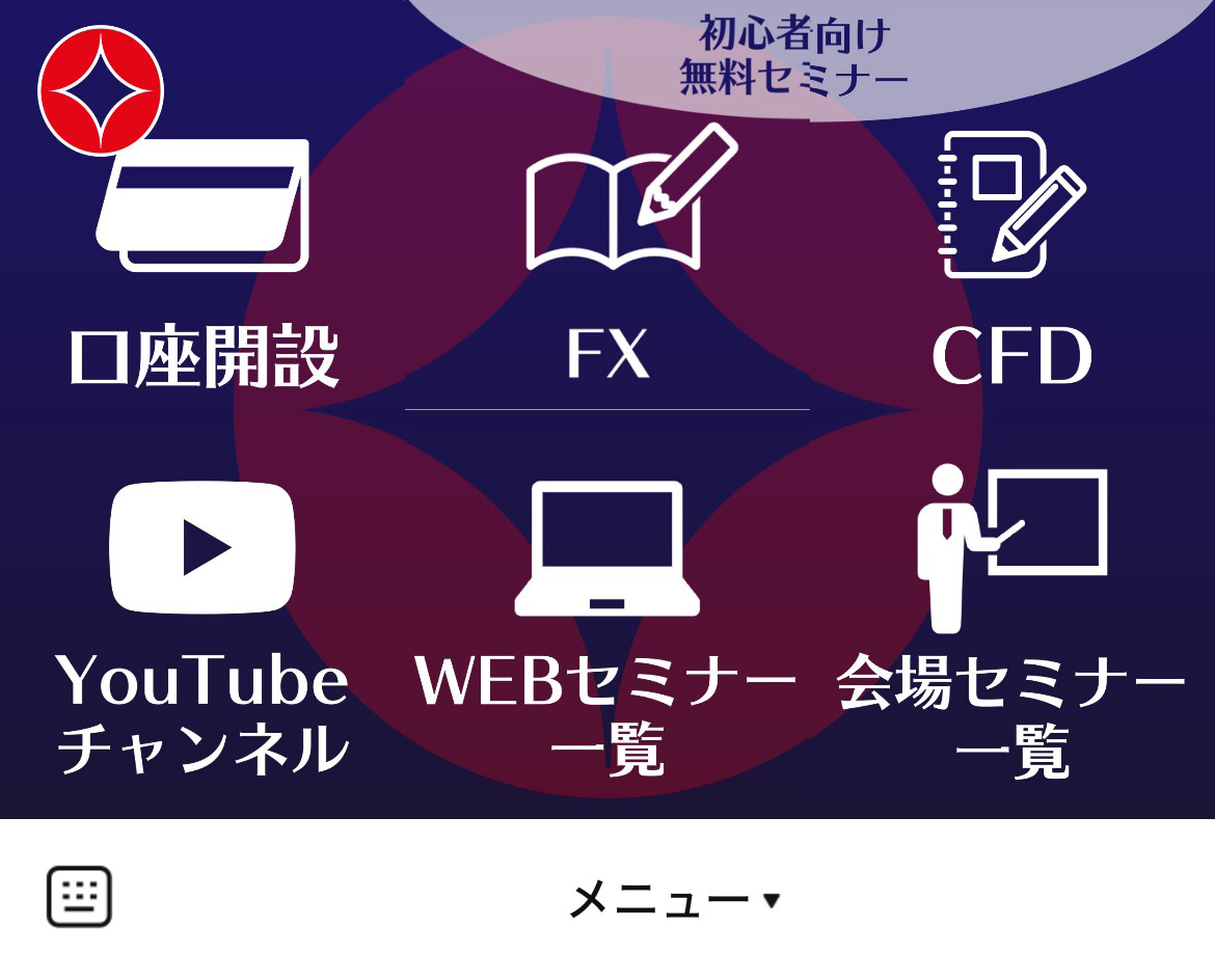 サンワード証券のLINEリッチメニューデザイン