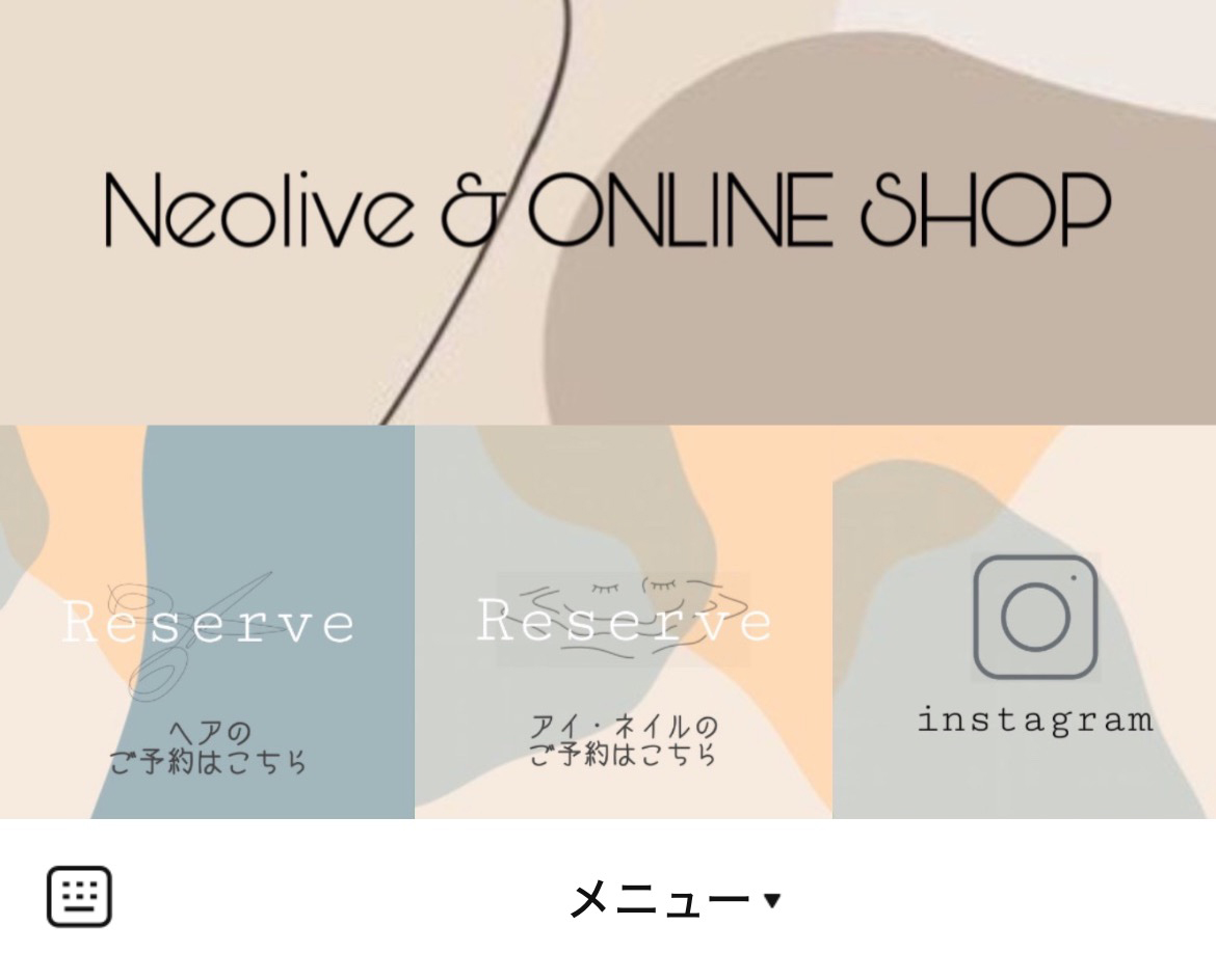 Neolive &のLINEリッチメニューデザインのサムネイル