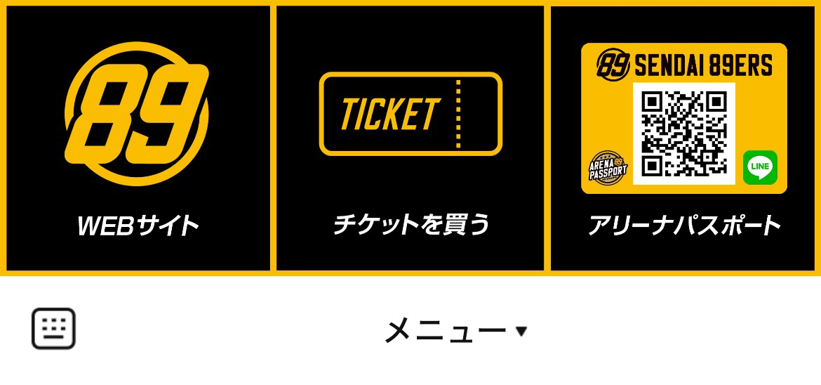 仙台89ERSのLINEリッチメニューデザインのサムネイル