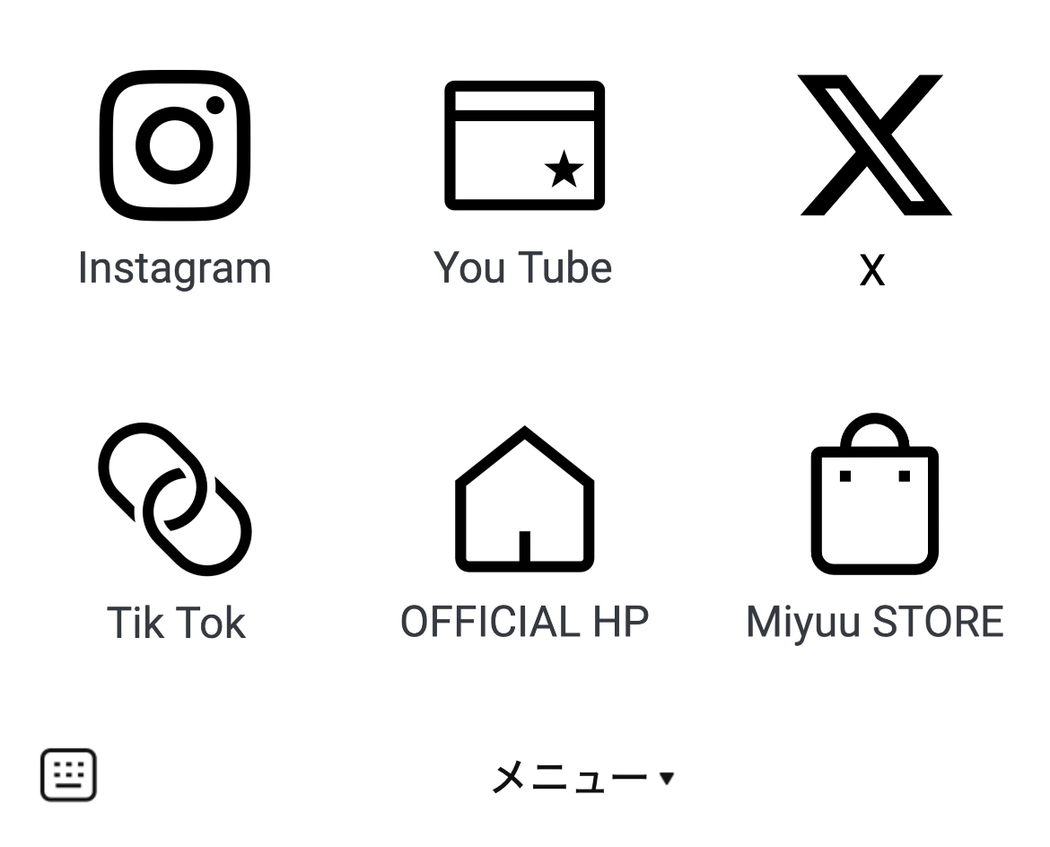 MiyuuのLINEリッチメニューデザインのサムネイル